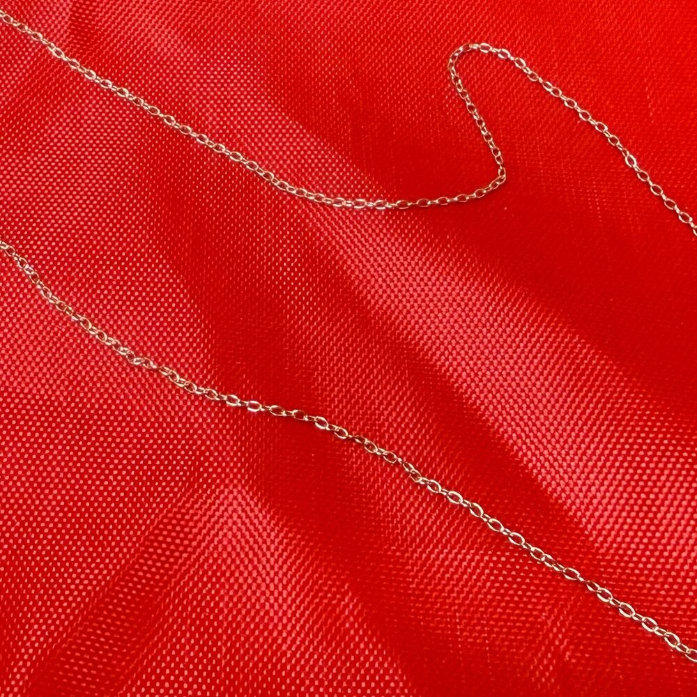 18" Rose Gold Over 925 Sterling Silver Chain Link Necklace – Brand New